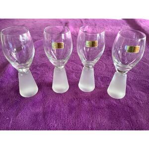 Spiegelau Sea Mist Champagne Flutes Clear Bowls  Frosted Stems